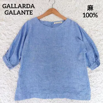 개럴개런트 린넨 100% 블라우스 린넨 풀오버 파랑