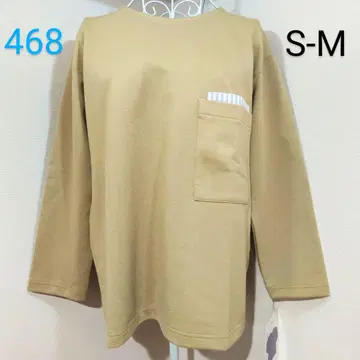 시로야이치간 긴팔 티셔츠 베이지 S-M 사이즈 468 풀오버