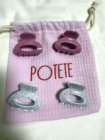 POTETE 미니 클립 라메 이세탄