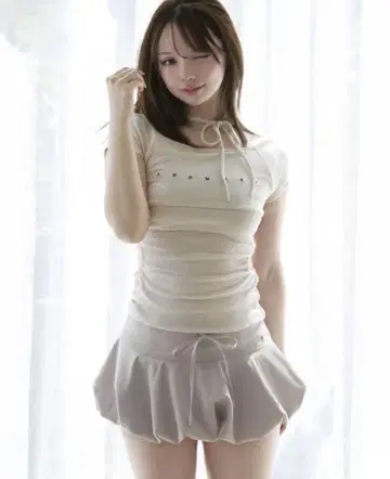 andmary Mary logo ribbon tops 앤드 마리