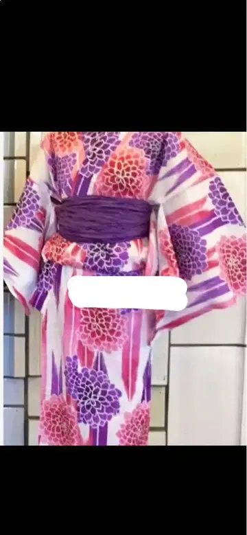 꽃무늬 유카타 세트