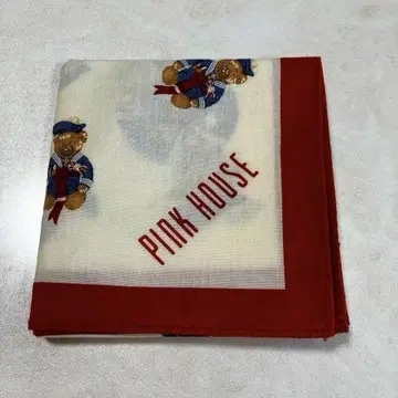 PINK HOUSE 핑크 하우스 손수건 곰돌이