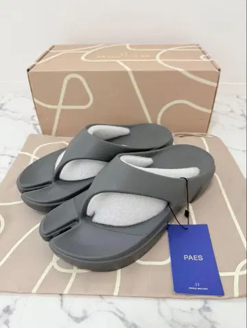 PAES 그레이 리커버리 샌들 비치 샌들 한국 블랙