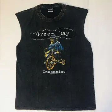 그린 데이 GREEN DAY L 슬리브리스 밴딩 티셔츠 락 티셔츠