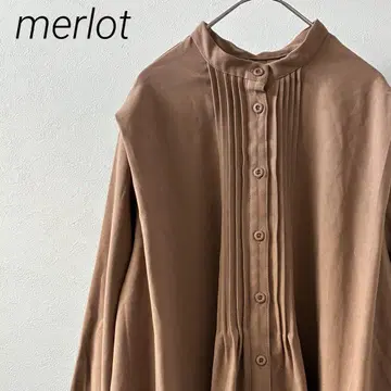 merlot 셔츠 긴팔 튜닉 길이 볼륨 소매 빅 사이즈 넉넉한