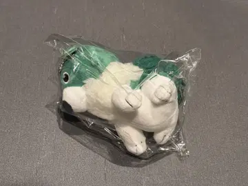 녹색과 노란색 사회 브로콜리 봉제 인형 키링