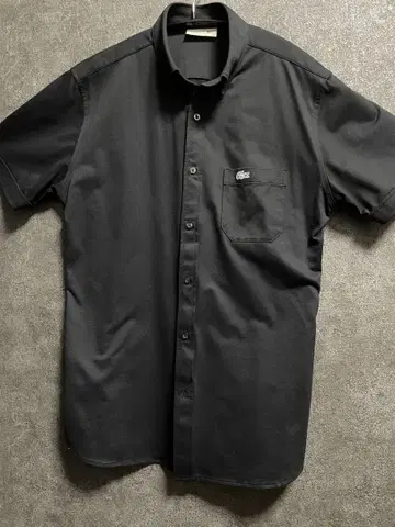 라코스테 LACOSTE 블랙 셔츠 실버 악어