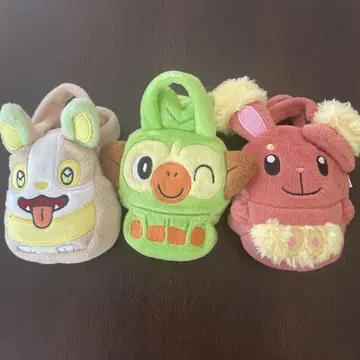 포켓몬 봉제 인형 미니 파우치 3개 세트