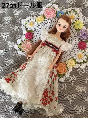 27cm 인형용 리버티 원피스 드레스