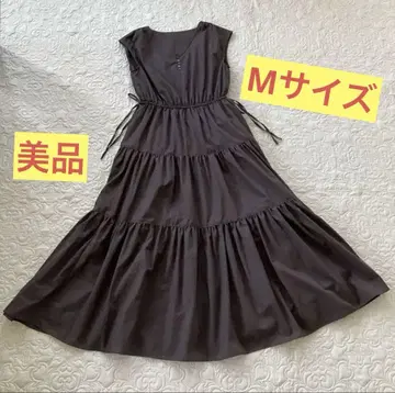 슬리브리스 롱 원피스 블랙 M 사이즈