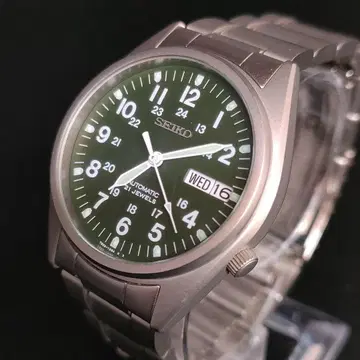 새상품급 SEIKO 세이코 7S26 그린 실버 오토매틱 백투백 시계