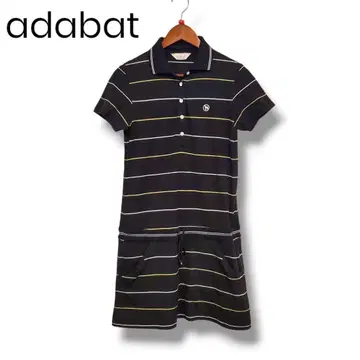 adabat 블랙 스트라이프 폴로 원피스 새상품급 사이즈 36