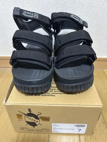 SHAKA BUNGY PLATFORM 샌들 7 블랙
