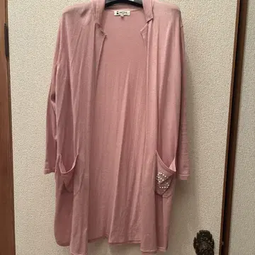 피코네 PICONE 핑크 롱 가디건 38