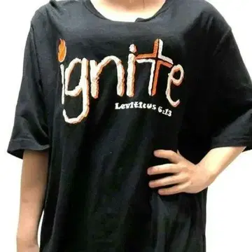 ignite 빅 로고 티셔츠 블랙 검정 빈티지 구제 의류