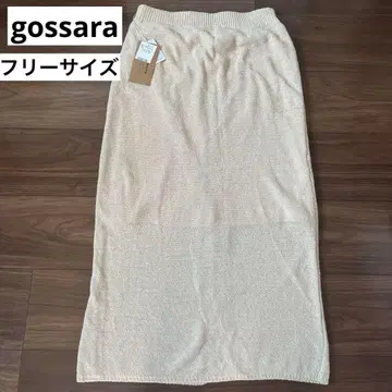 gossara 고사라 스커트 베이지 페티코트 포함 허리 밴딩