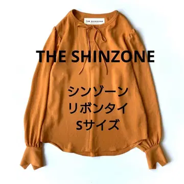 새상품급 THE SHINZONE 리본 블라우스 오렌지