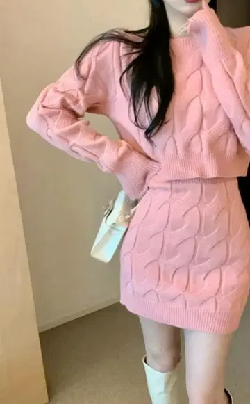 Miniministore 니트탑 미니 스커트 셋업