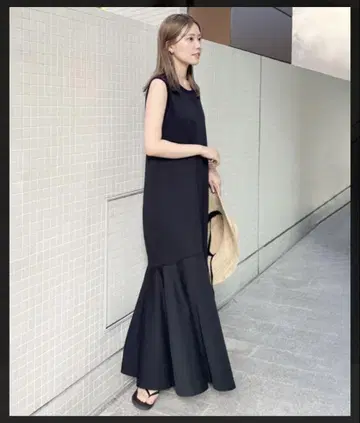 티어드 슬리브리스 원피스