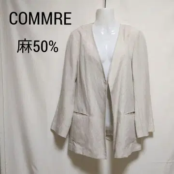COMMRE 코무루 마 혼방 노카라 자켓 봄/여름 사이즈 M