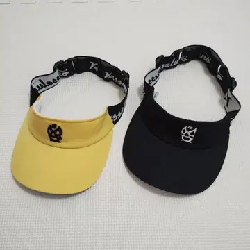 Russeluno 러셀노 선바이저 모자 블랙과 노랑 2색 세트