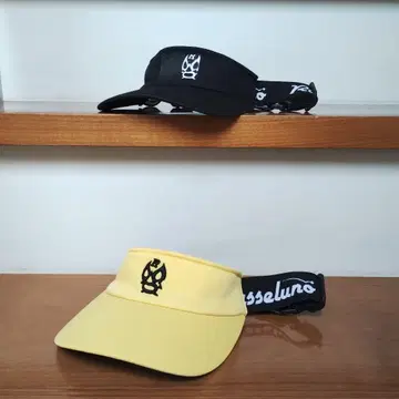 Russeluno 러셀노 선바이저 모자 블랙과 노랑 2색 세트