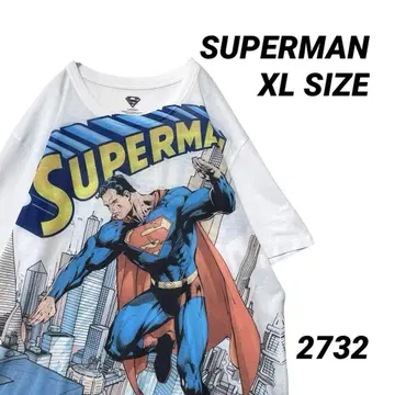 SUPERMAN 슈퍼맨 대형 빅 프린트 티셔츠 XL