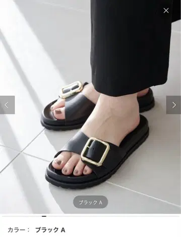 가죽 버클 슬라이더 샌들 LE TALON