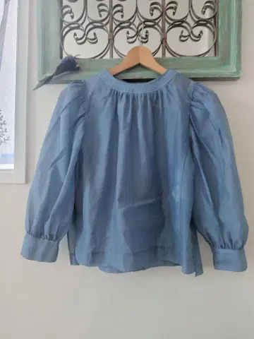 STUDIOS 쉬폰 블라우스 블루