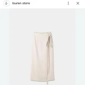 로렌 리넨 소재의 래핑 스커트