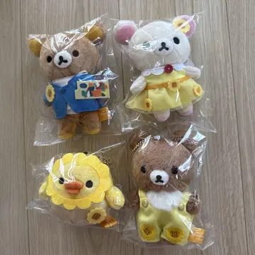 고흐 전 San-X 리락쿠마 한정판 매달린 봉제 인형 4종 컴프