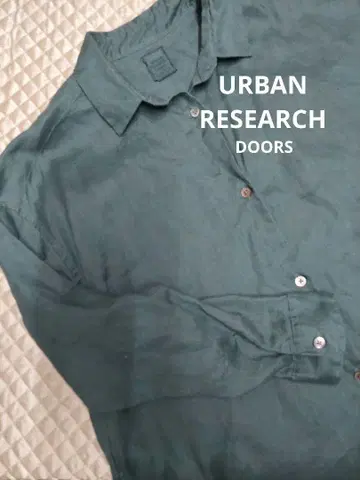 URBAN RESEARCH DOORS 린넨 셔츠 원피스 모스그린