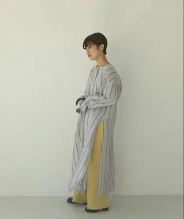 todayful 스트라이프 긴팔 셔츠 원피스