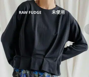미사용 택 포함 RAW FUDGE 프론트 턱 디자인 풀오버 블랙