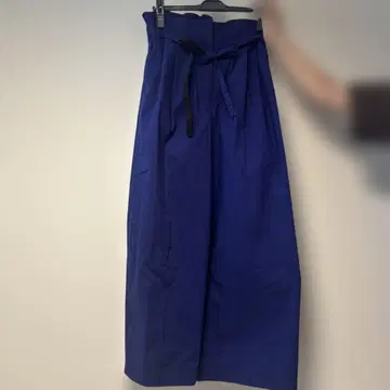 네이비 가우초 팬츠 허리 리본 포함