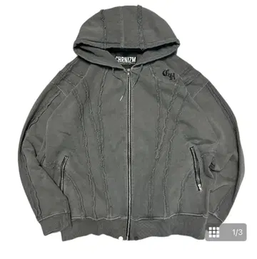 CHRONOIZM FRINGE ZIP HOODIE M 사이즈