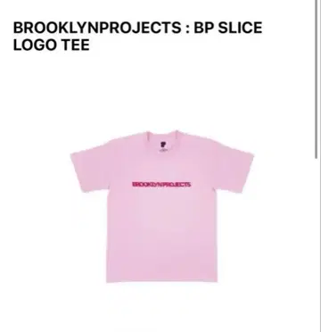 BROOKLYNPROJECTS BP SLICE LOGO TEE 핑크