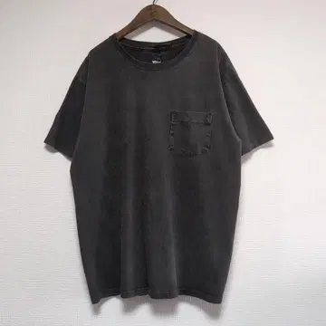 굿온 Good On 블랙 계열 크루넥 티셔츠 포켓 부착 XL