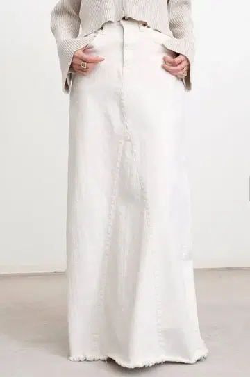 굿 리프 CUT OFF HEM LONG SKIRT