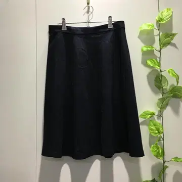 내추럴 뷰티 베이직 스커트 L 오피스 캐주얼 네이비