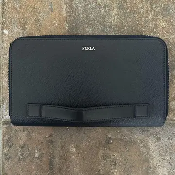 FURLA 훌라 남성용 주름 가죽 올 가죽 대용량 오거나이저