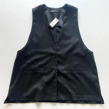 mizuiro ind 블랙 딥 V 넥 와이드 베스트