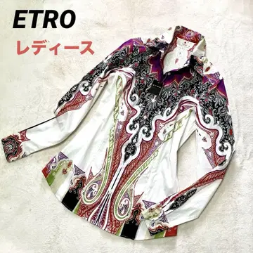 [미사용급] 에트로 ETRO 이탈리아제 긴팔 셔츠 베이스리 패턴 38