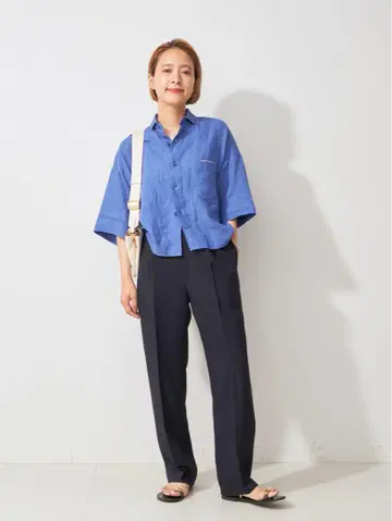 네이비 슬랙스 사이즈 034 폴리에스테르 100%