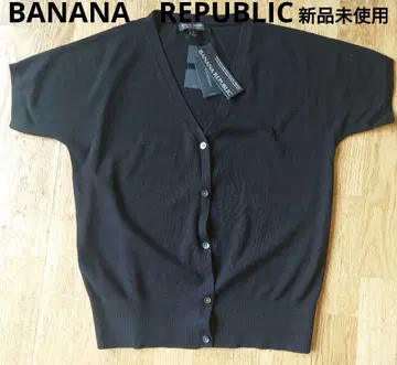 미사용 새상품 BANANA REPUBLIC 반팔 가디건 M 블랙
