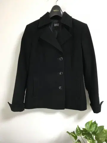 변압기 워크 미들 기장 코튼 블랙 코트