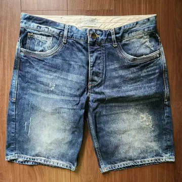 [새상품급] 자라 남성용 데님 숏팬츠 데미지 가공
