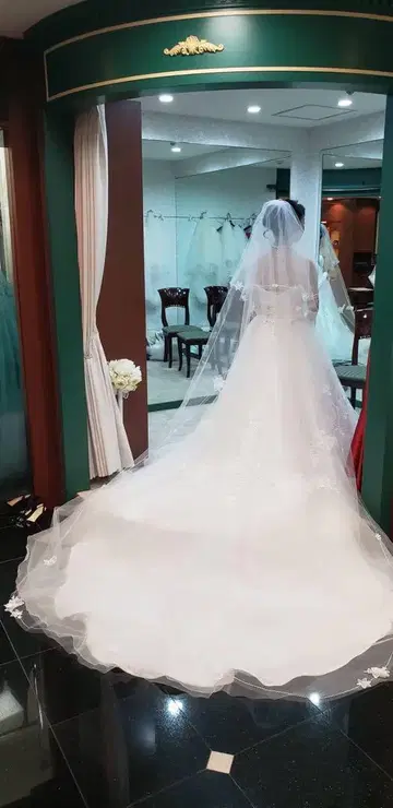 웨딩 롱 베일
