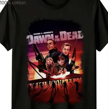 Dawn of the Dead 좀비 티셔츠 블랙 L 사이즈