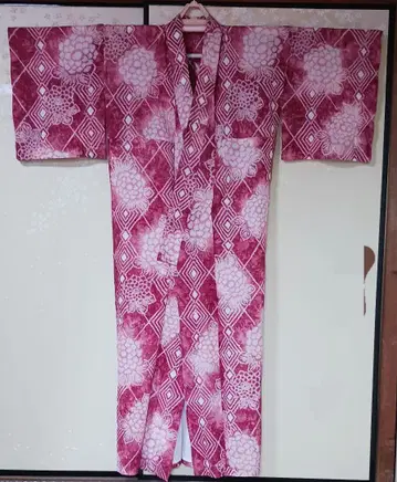 아리마츠 시보리 유카타 레어 단색 새상품급 M~L